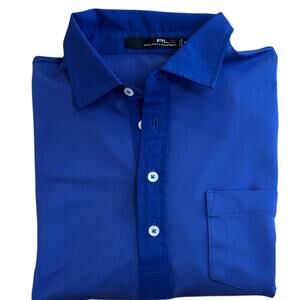 RLX Ralph Lauren Royal Blue Performance Polo Men's Medium Pocket CC Logo